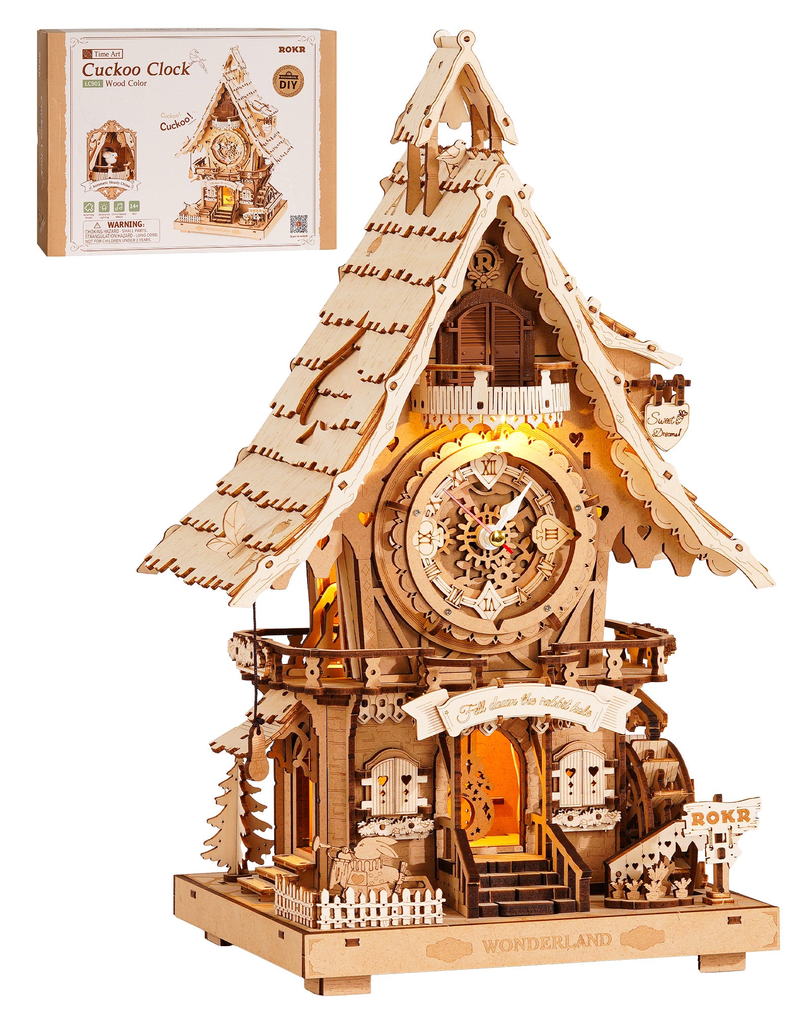 Cuckoo Clock Classic – Mechanical Wooden Model Kit