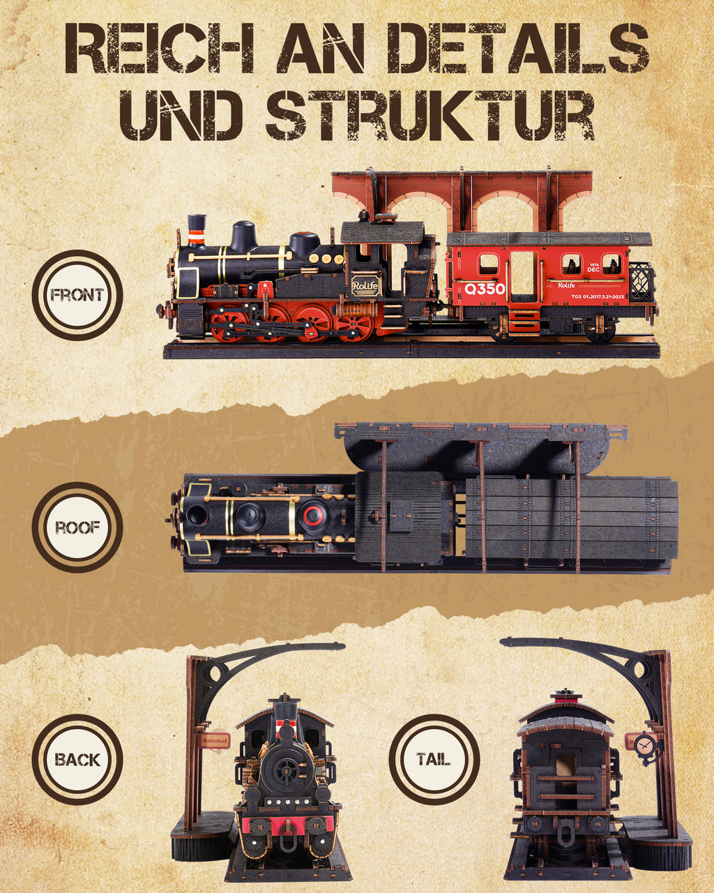 Steam Journey Train – 3D Wooden Puzzle Kit