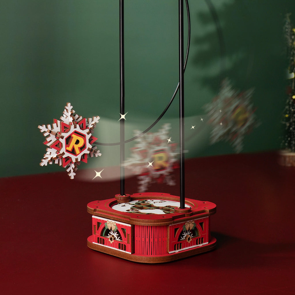 Santa on Skis – 3D Wooden Pendulum Balance Toy Kit