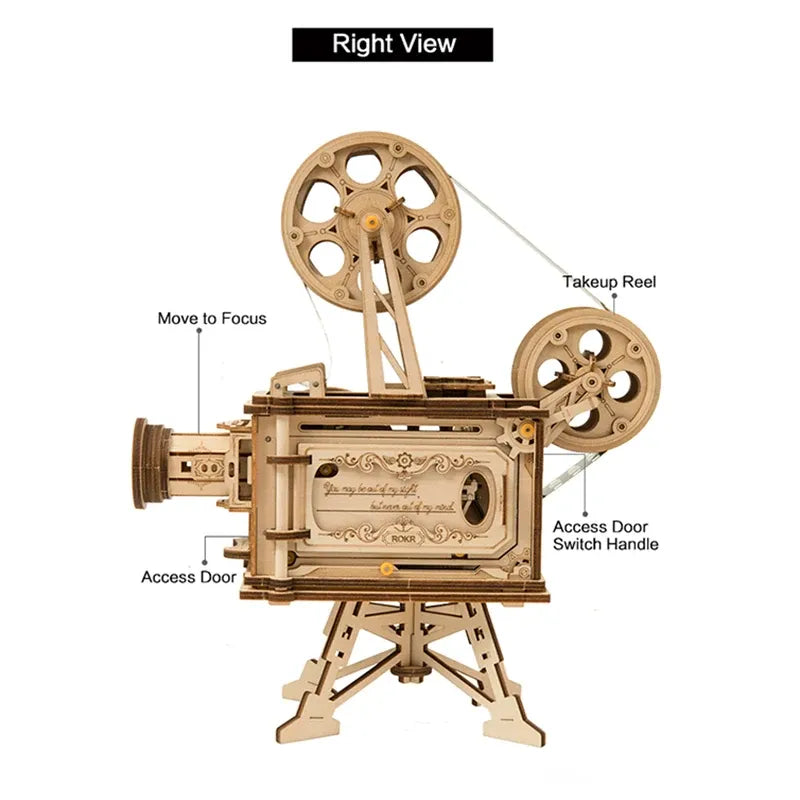 Vitascope Projector – 3D Wooden Model Kit