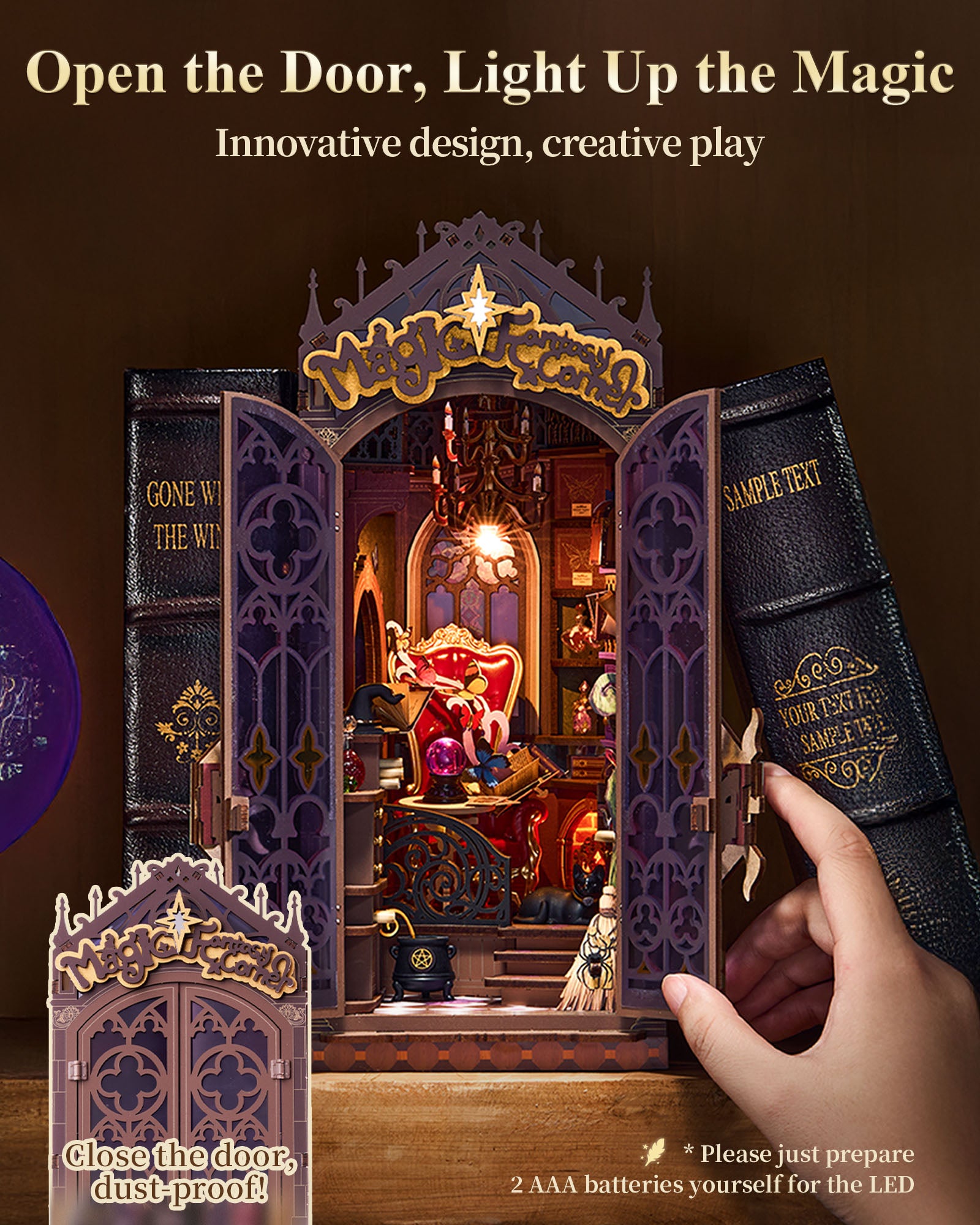 Arcane Magic Corner – Fantasy Book Nook Kit
