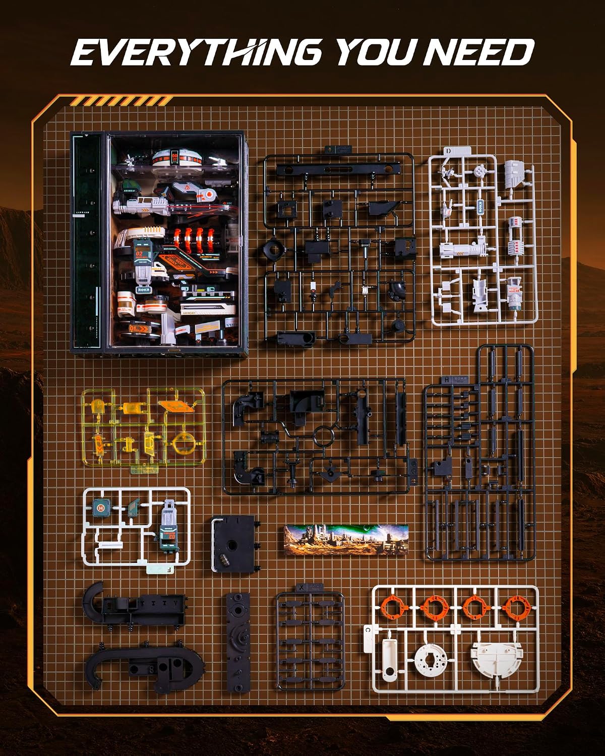 Rokr Mars Outpost Marble Run – DIY Mechanical Model Kit