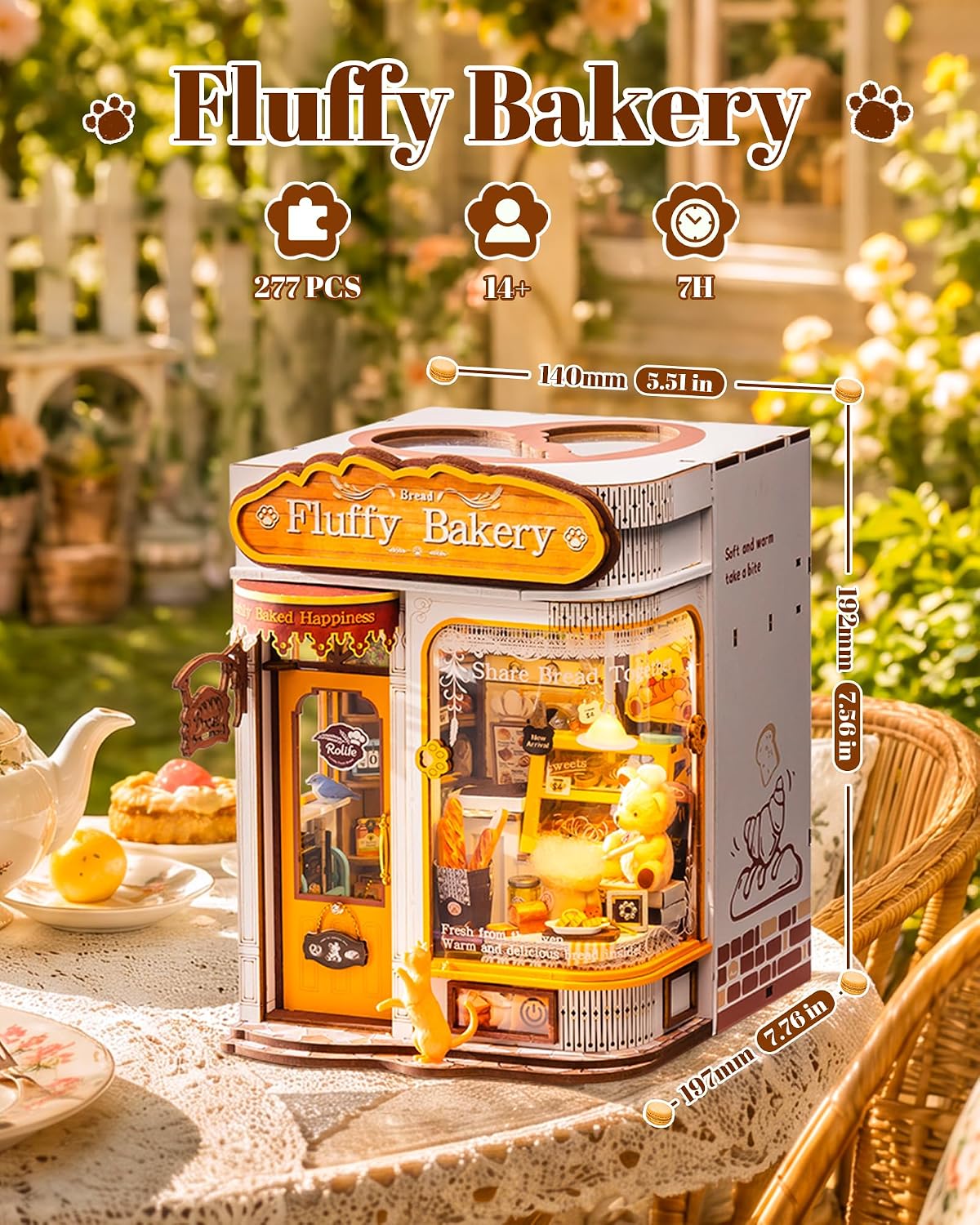 Rolife Fluffy Bakery – DIY Book Nook Kit