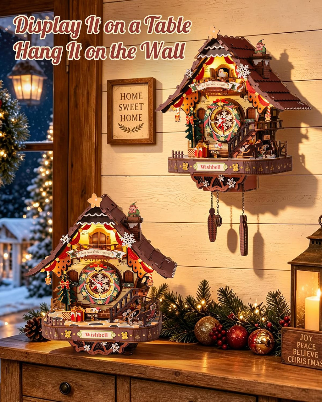 ROKR Christmas Cuckoo Clock – DIY Mechanical Model Kit