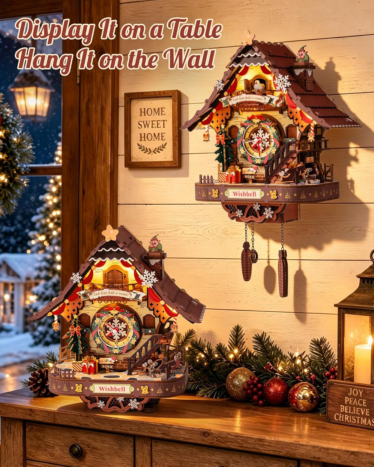 ROKR Christmas Cuckoo Clock – DIY Mechanical Model Kit