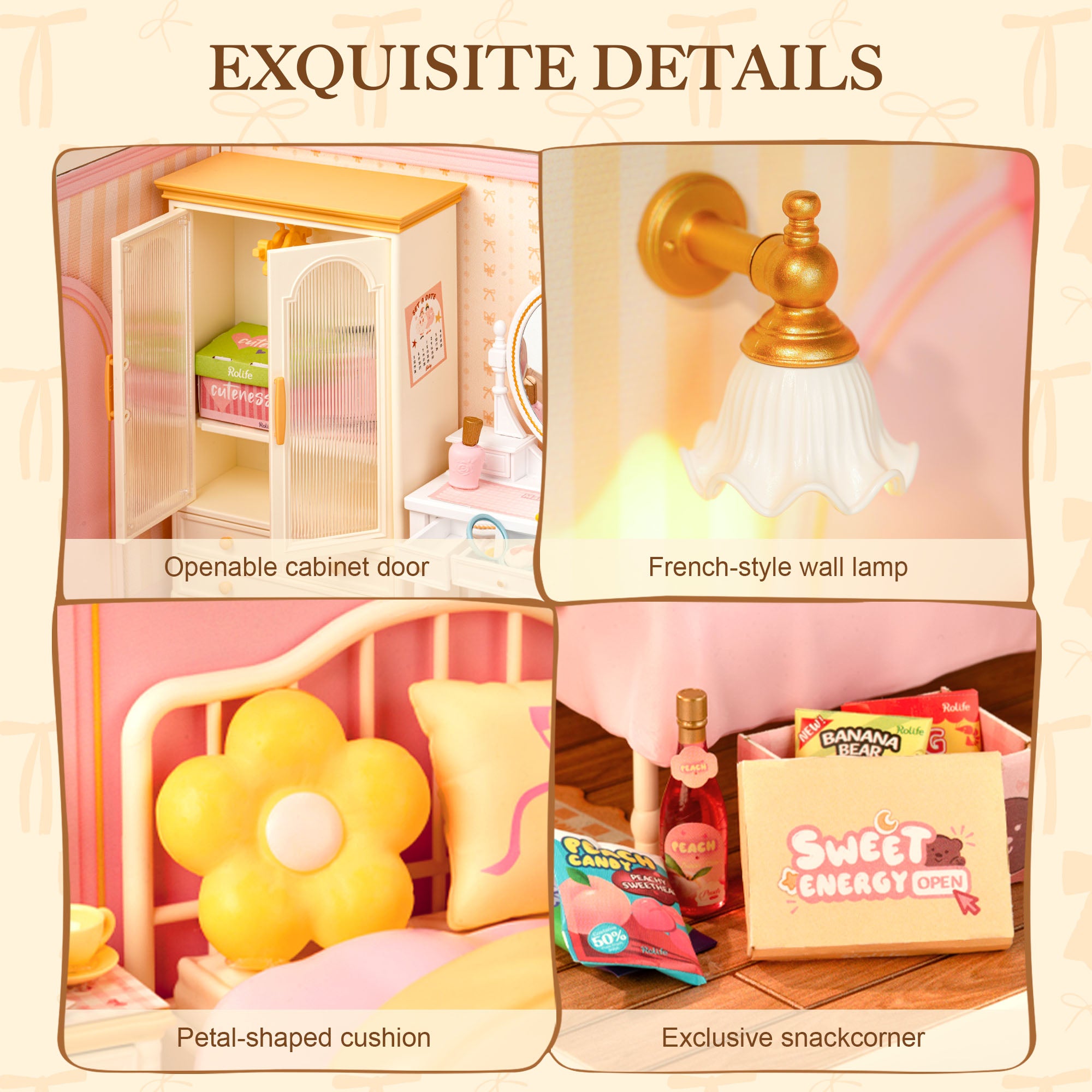 Lovely Pink Bedroom Mini House – Modular DIY Kit