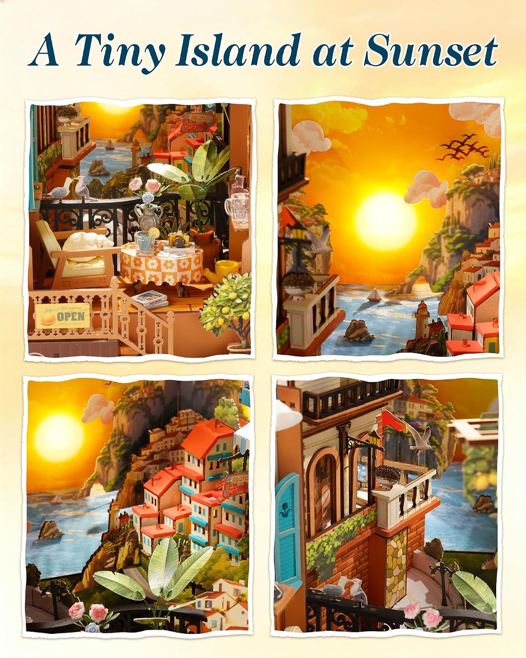 Rolife Sunset Isle – DIY Book Nook Kit