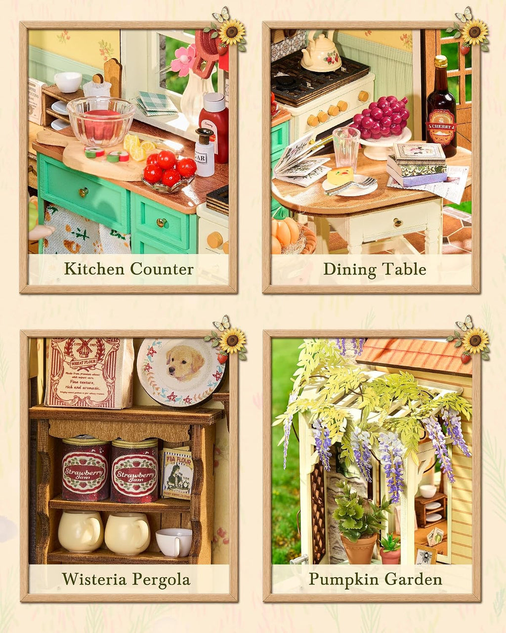 Rolife Sunlit Farmhouse Kitchen – DIY Miniature House Kit