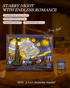 Rowood The Starry Night Wall Art – 3D Wooden Puzzle Kit