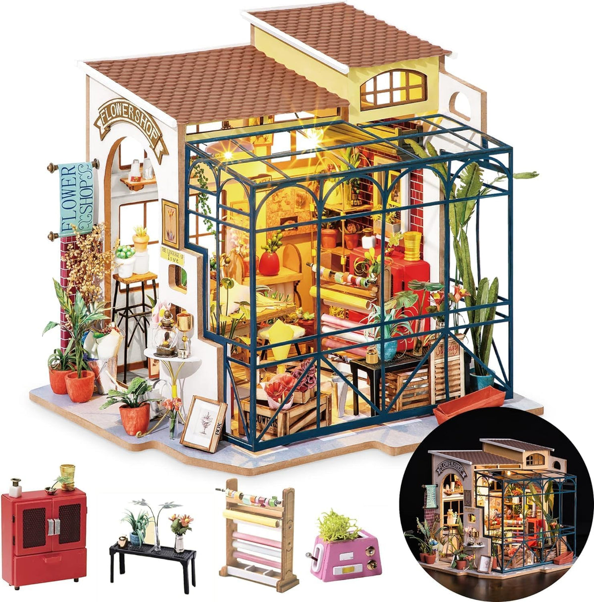 Rolife Emily’s Flower Shop – DIY Miniature House Kit