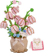 Rowood Pink Lily of the Valley – 3D Wooden Puzzle Kit