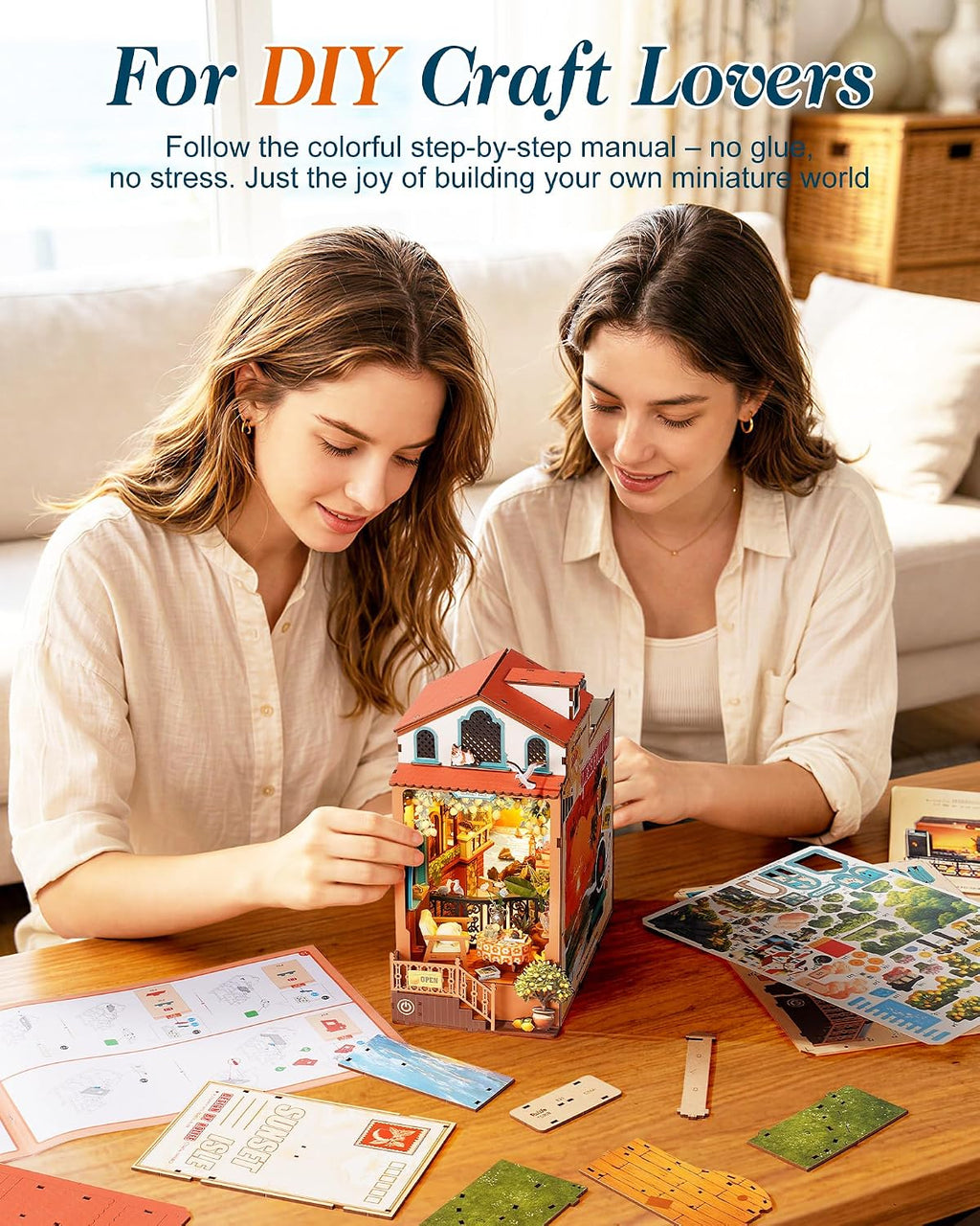 Rolife Sunset Isle – DIY Book Nook Kit