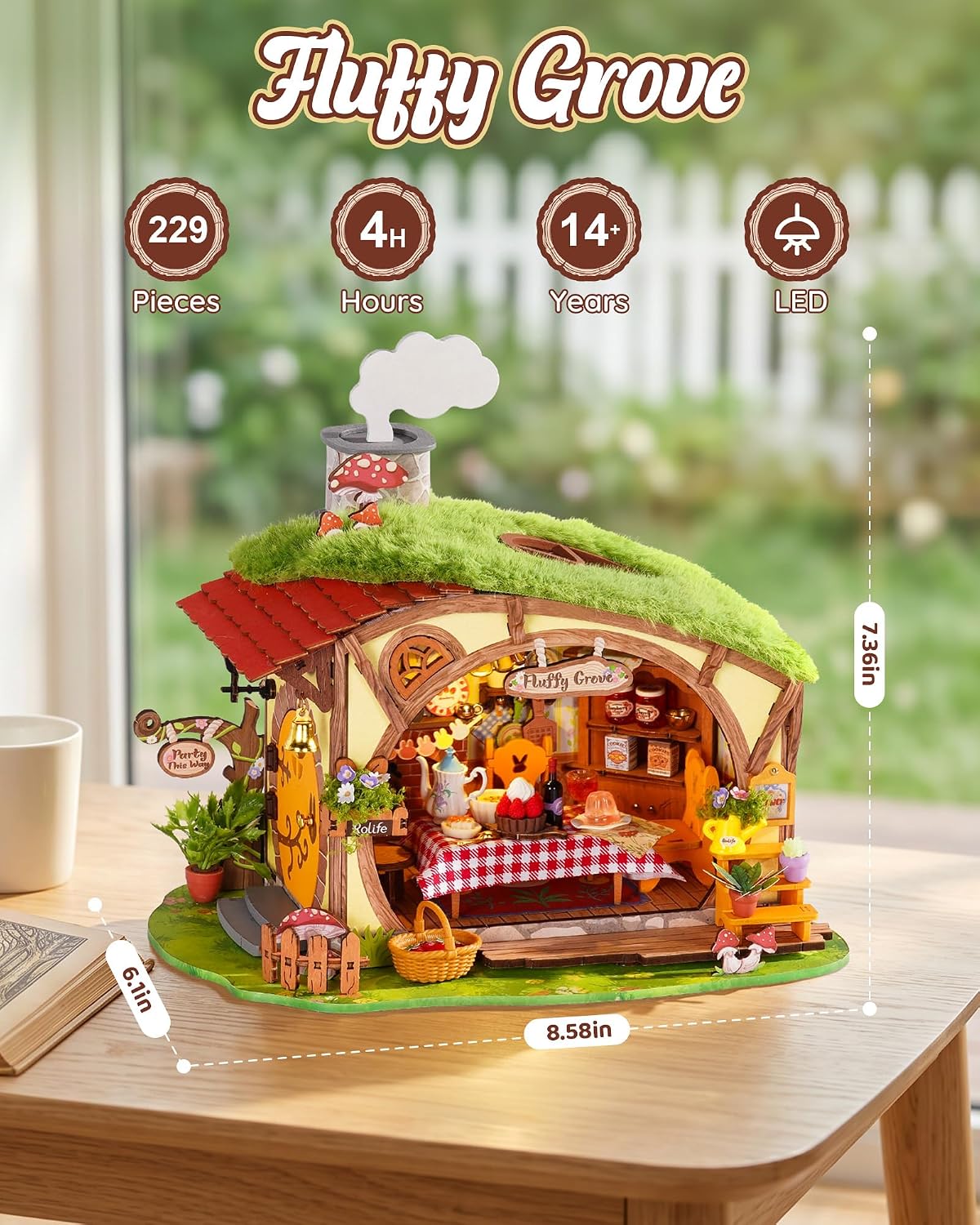 Rolife Fluffy Grove – DIY Miniature House Kit