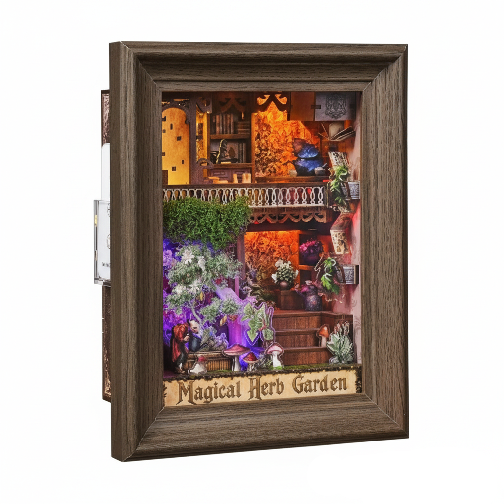 Magical Herb Garden Frame - 3D Wooden Puzzle Kit