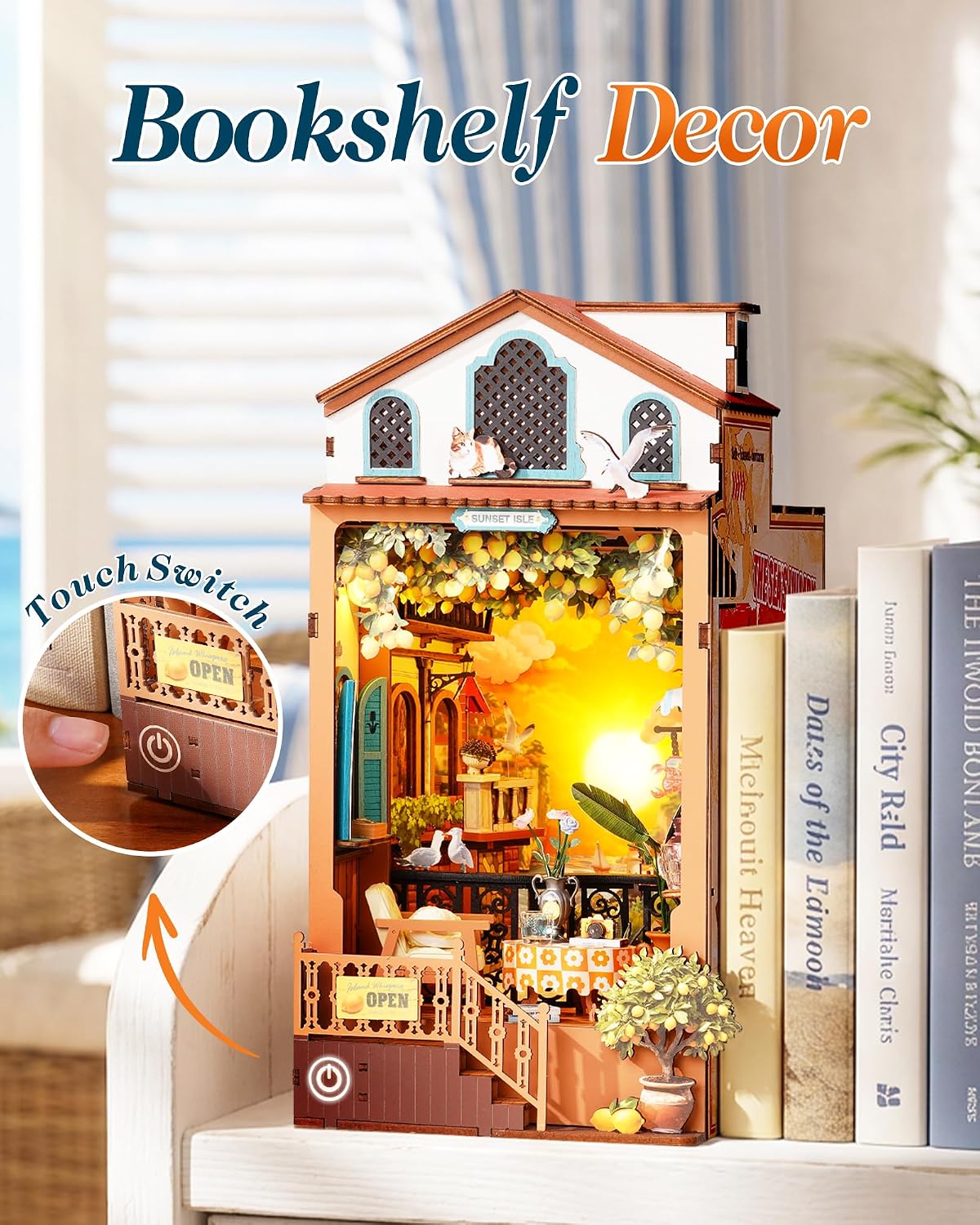 Rolife Sunset Isle – DIY Book Nook Kit