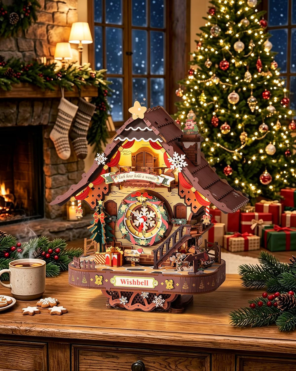 ROKR Christmas Cuckoo Clock – DIY Mechanical Model Kit