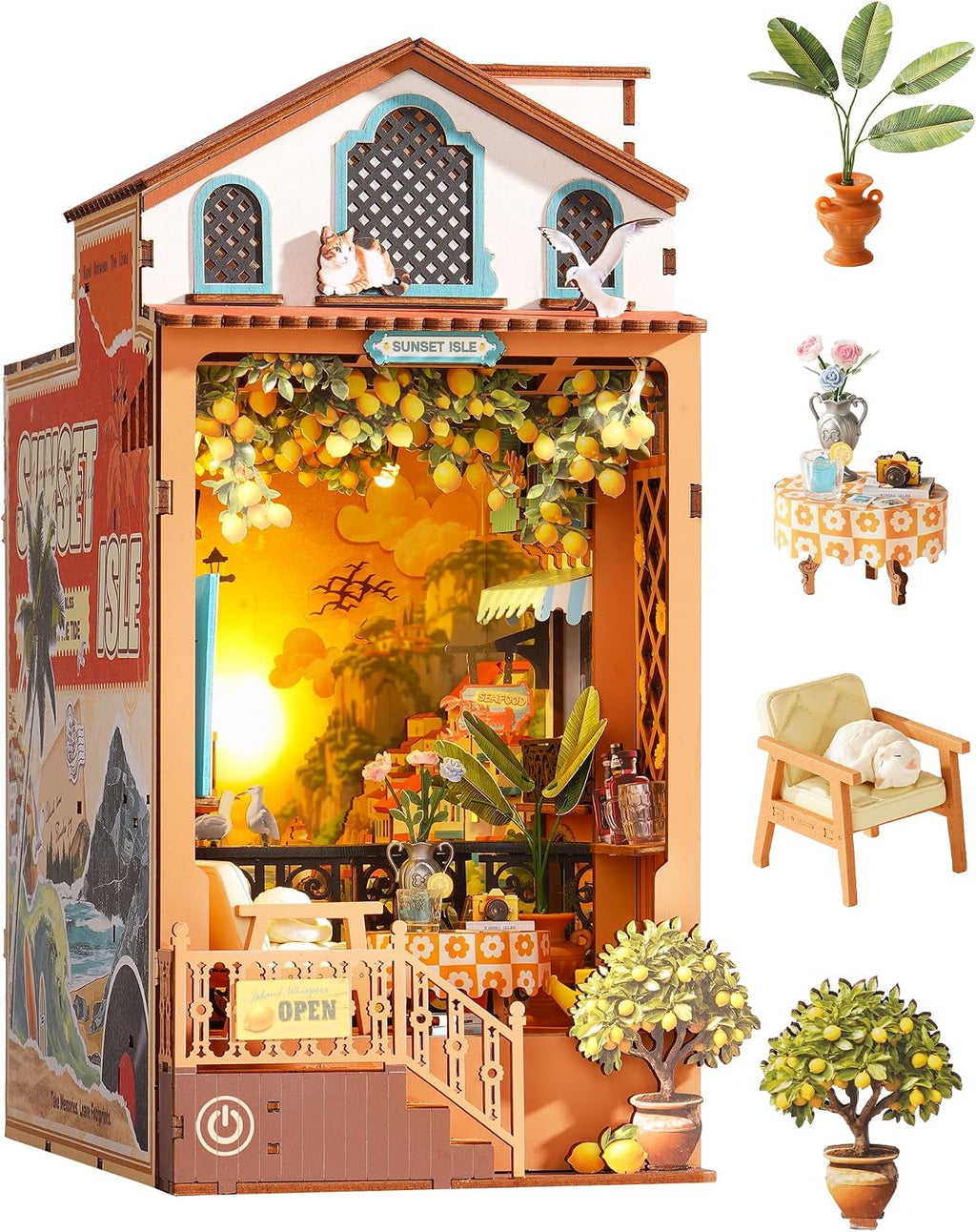 Rolife Sunset Isle – DIY Book Nook Kit