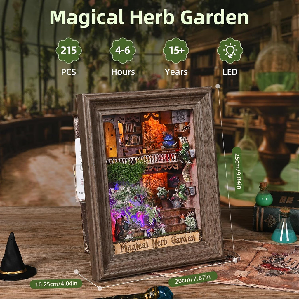 Magical Herb Garden Frame - 3D Wooden Puzzle Kit