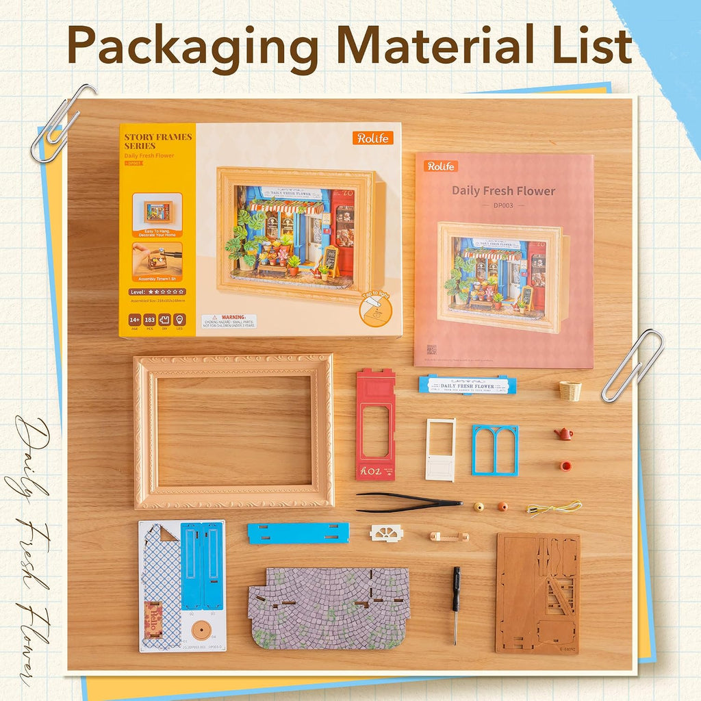 Rolife Daily Fresh Flower – 3D Wooden Puzzle Kit