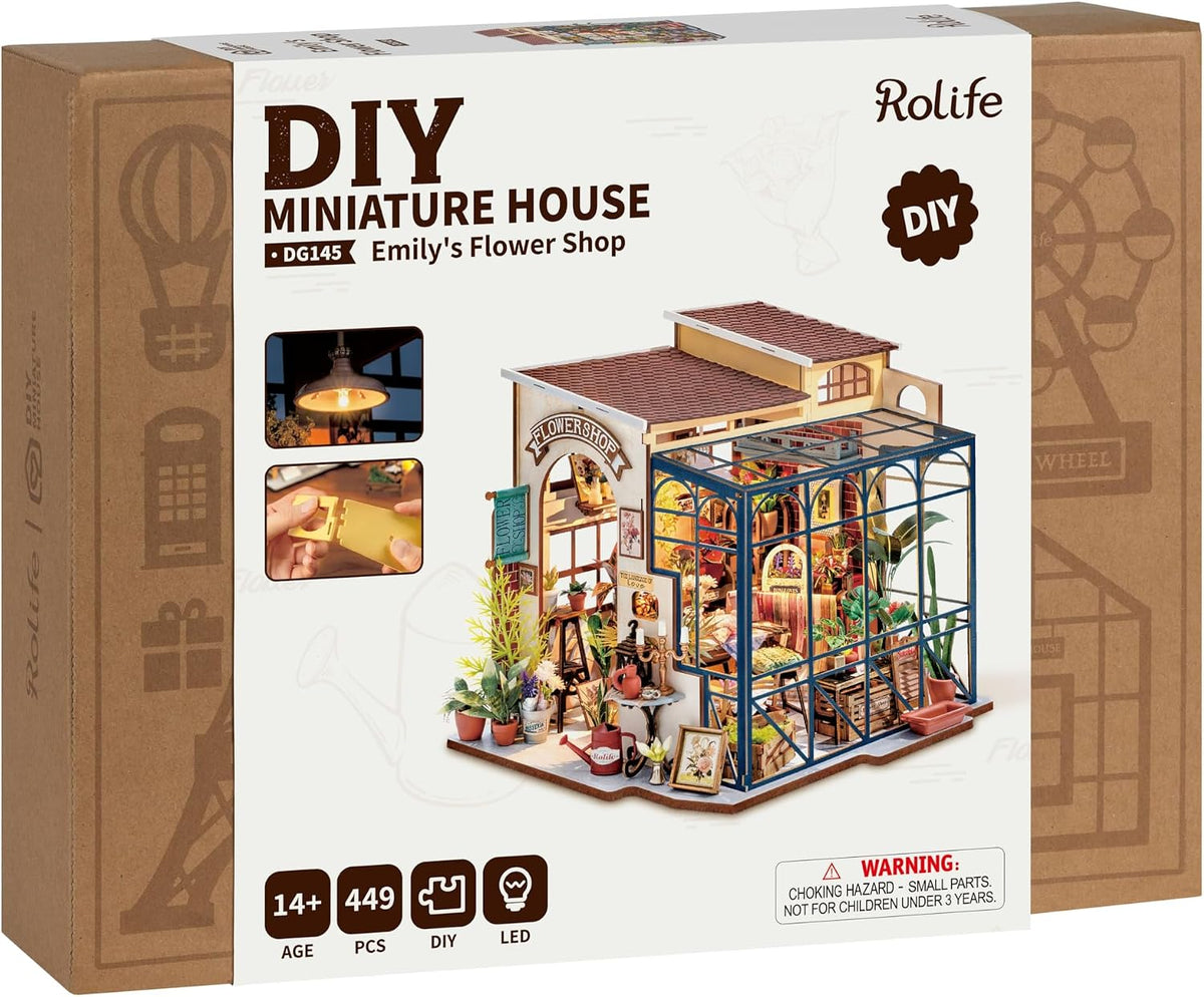 Rolife Emily’s Flower Shop – DIY Miniature House Kit