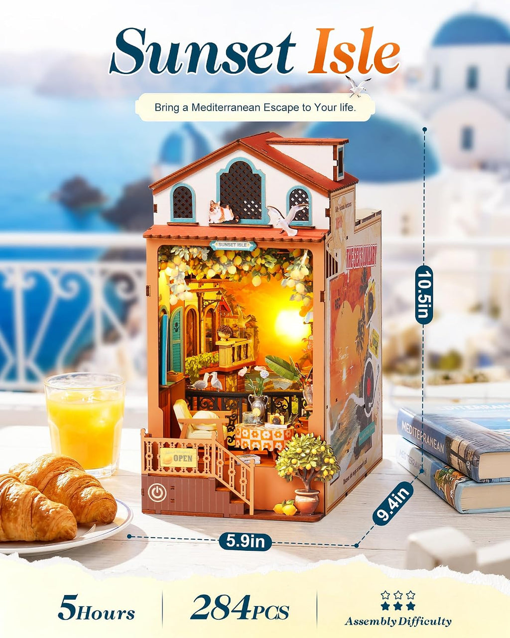 Rolife Sunset Isle – DIY Book Nook Kit