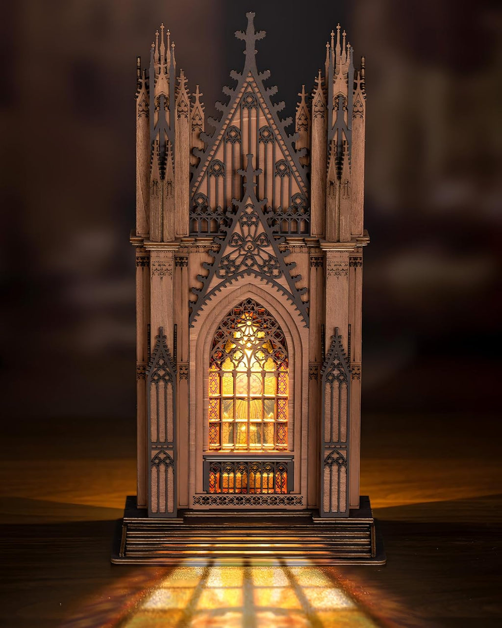 Rolife Twin-Tower Cathedral – 3D Wooden Puzzle Kit