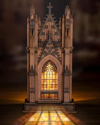 Rolife Twin-Tower Cathedral – 3D Wooden Puzzle Kit