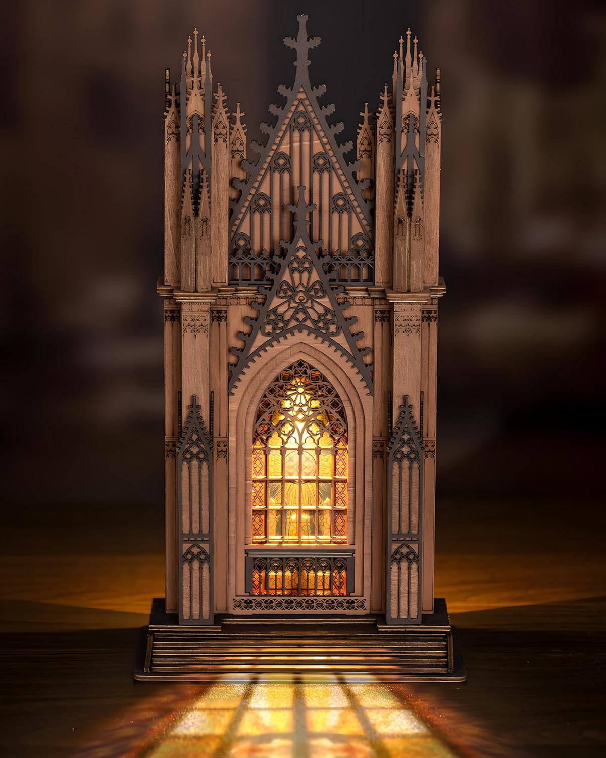 Rolife Twin-Tower Cathedral – 3D Wooden Puzzle Kit