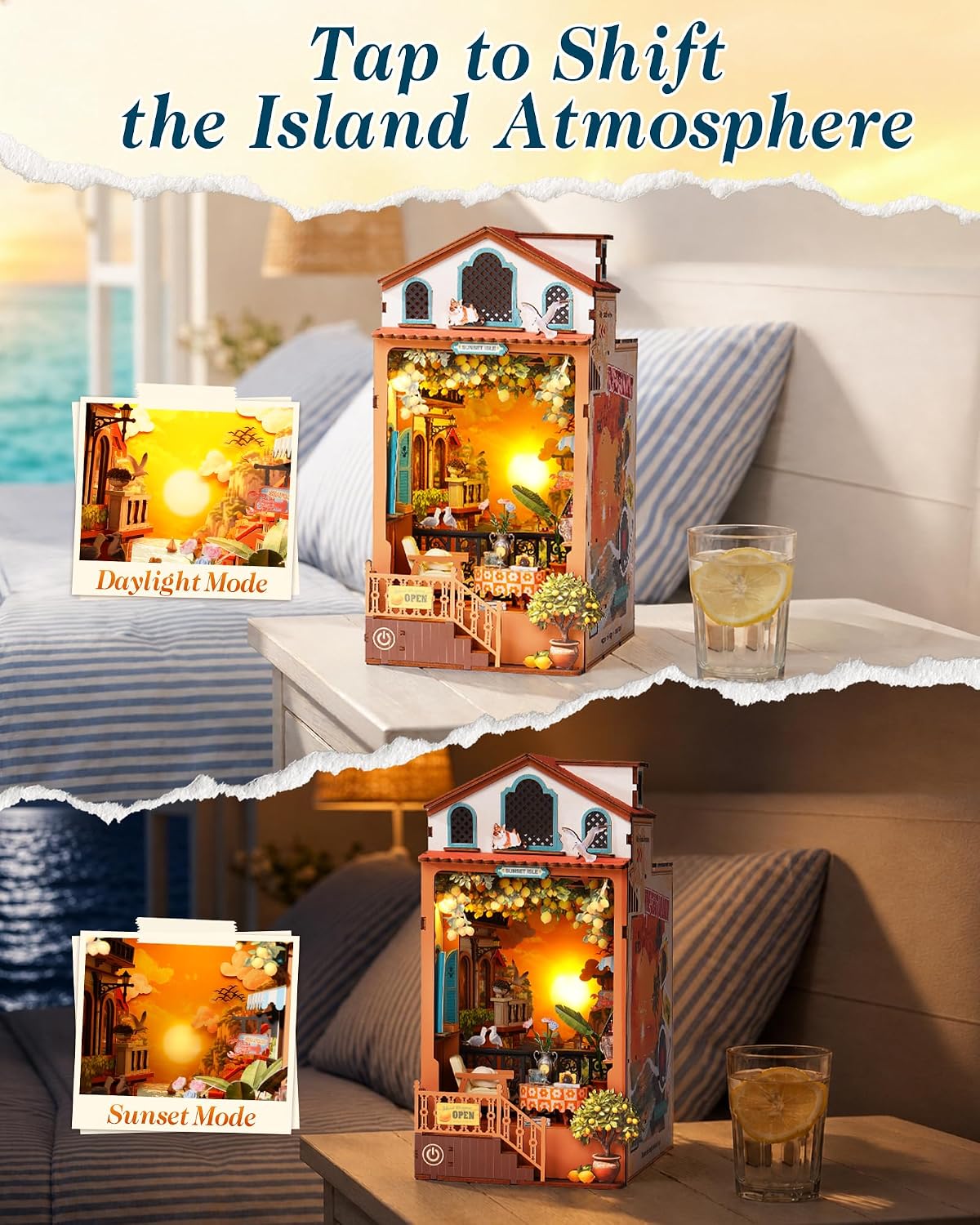 Rolife Sunset Isle – DIY Book Nook Kit