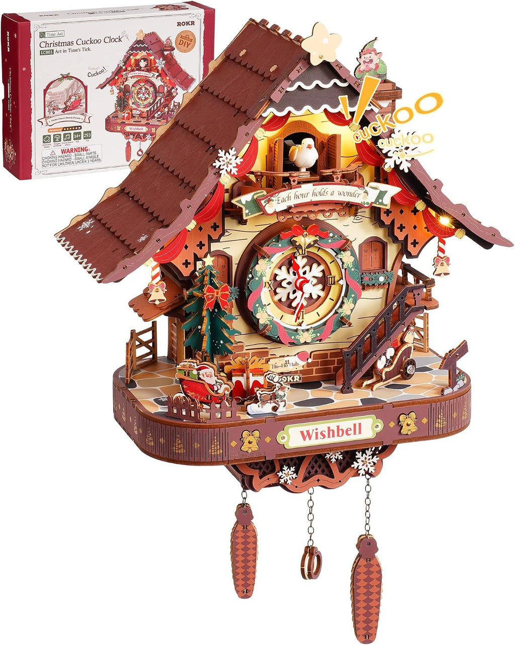ROKR Christmas Cuckoo Clock – DIY Mechanical Model Kit