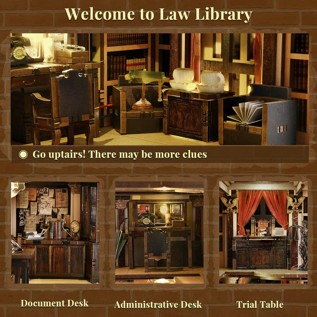Law Library - DIY Book Nook Kit