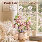 Rowood Pink Lily of the Valley – 3D Wooden Puzzle Kit