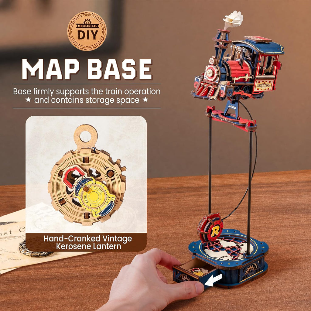 ROKR Power Express Pendulum Balance Toy – 3D Wooden Puzzle Kit