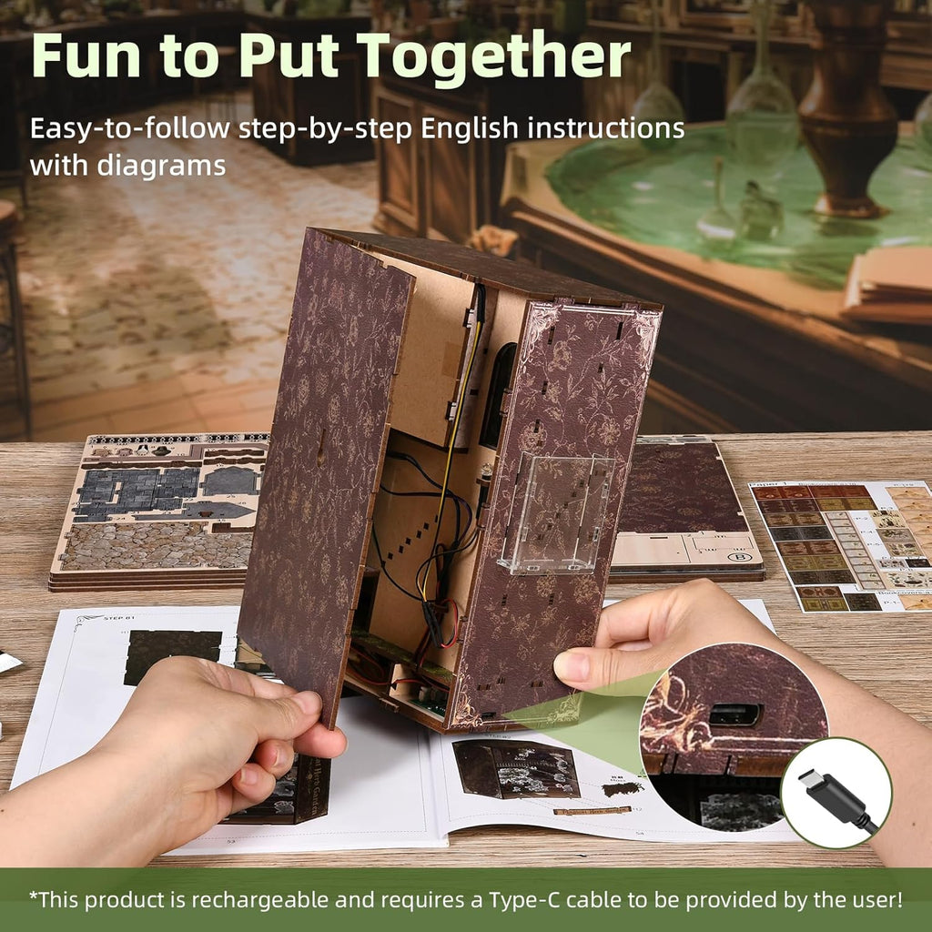 Magical Herb Garden Frame - 3D Wooden Puzzle Kit