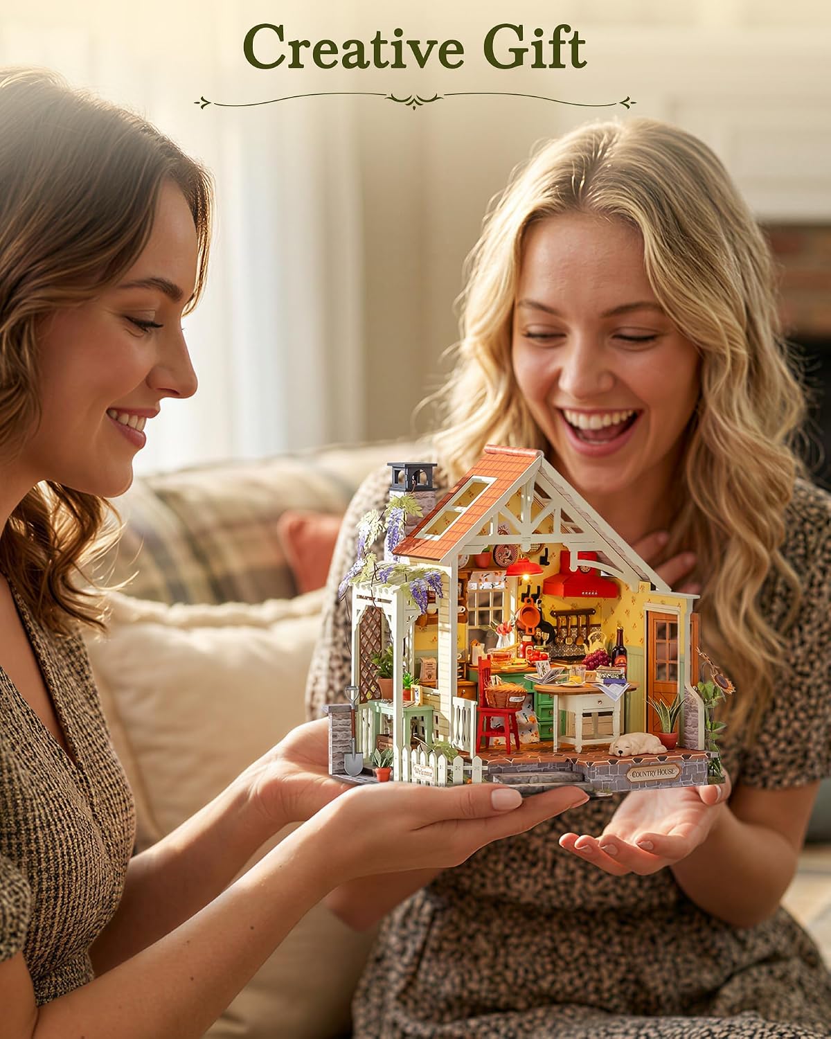 Rolife Sunlit Farmhouse Kitchen – DIY Miniature House Kit
