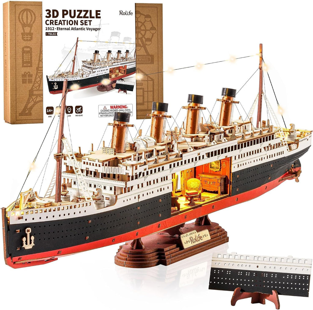 Rolife 1912 Eternal Atlantic Voyager – 3D Wooden Puzzle Kit