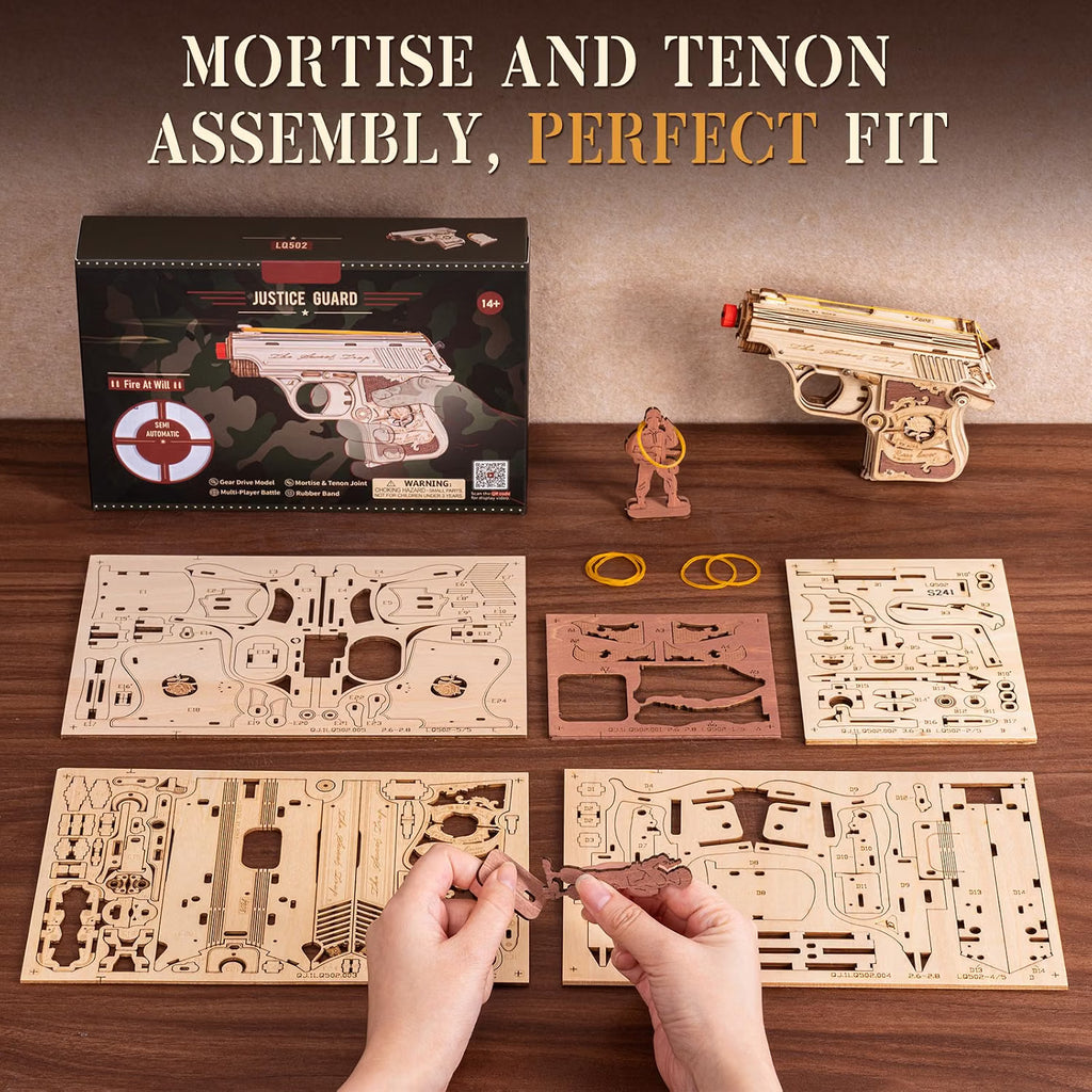 ROKR Mini Gun – DIY Mechanical Model Kit