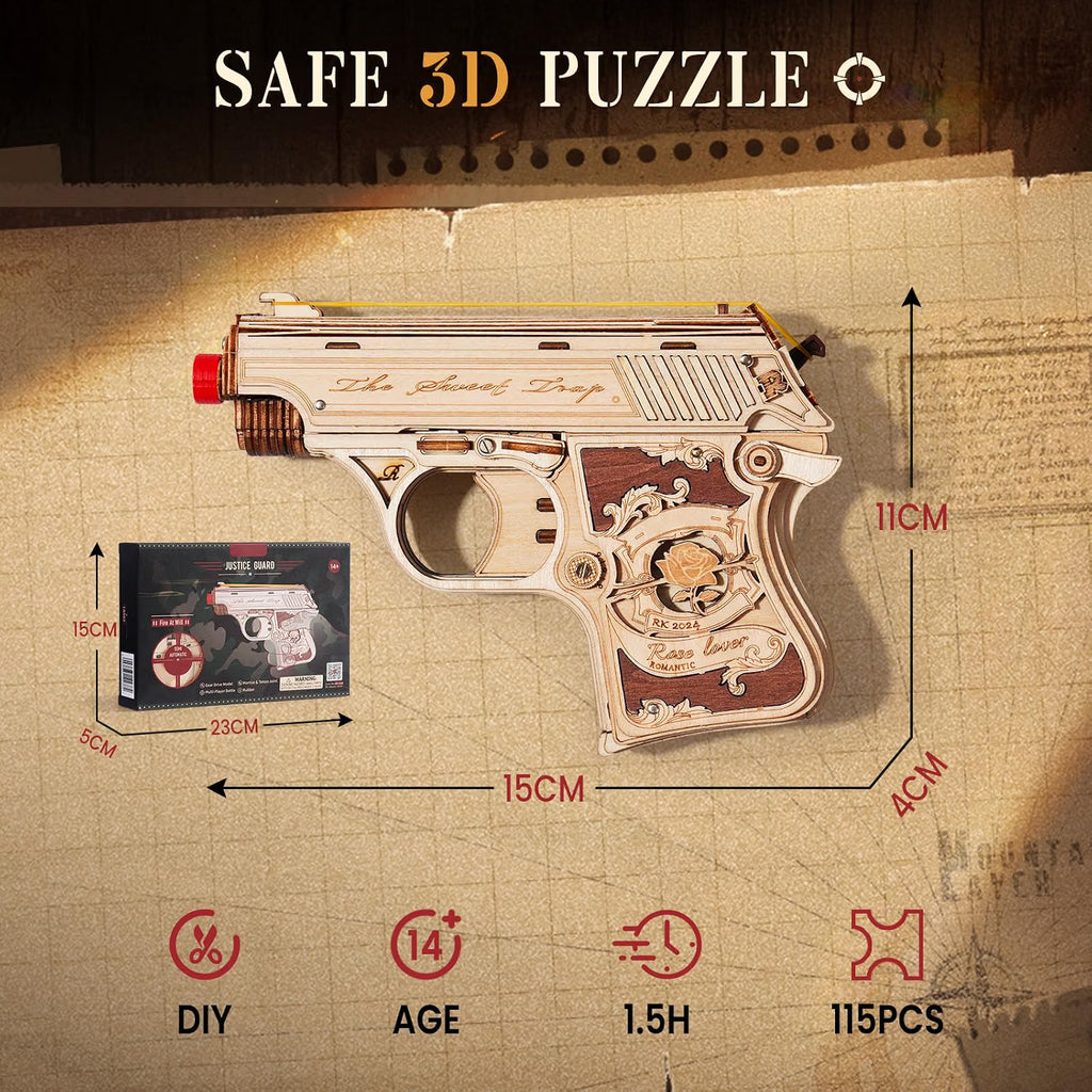 ROKR Mini Gun – DIY Mechanical Model Kit