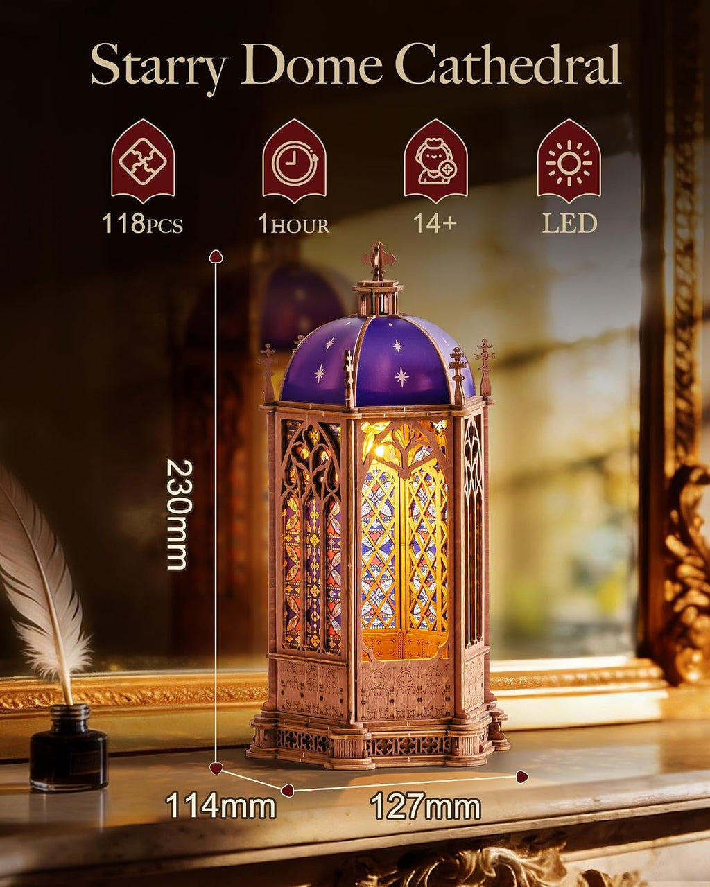 Rolife Starry Dome Cathedral – 3D Wooden Puzzle Kit