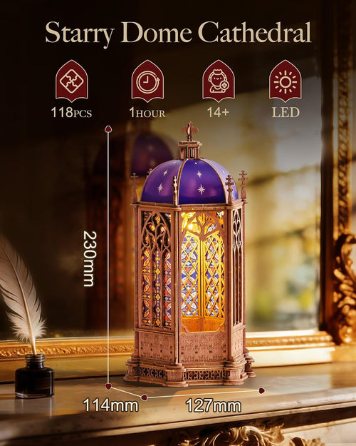 Rolife Starry Dome Cathedral – 3D Wooden Puzzle Kit