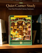 Rolife Quiet Corner Study – DIY Book Nook Kit