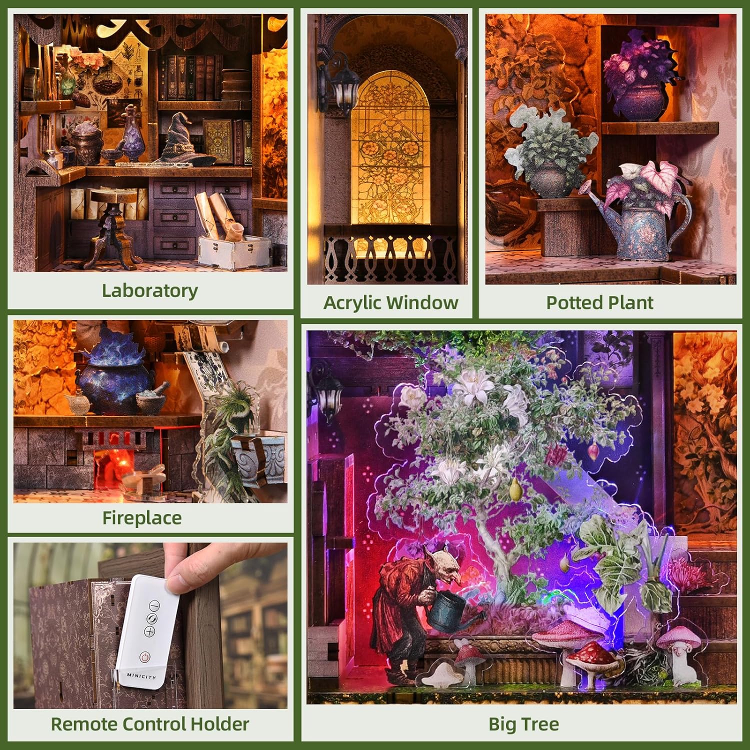 Magical Herb Garden Frame - 3D Wooden Puzzle Kit