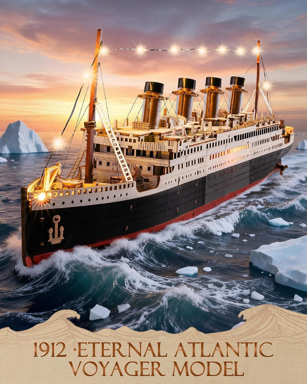 Rolife 1912 Eternal Atlantic Voyager – 3D Wooden Puzzle Kit