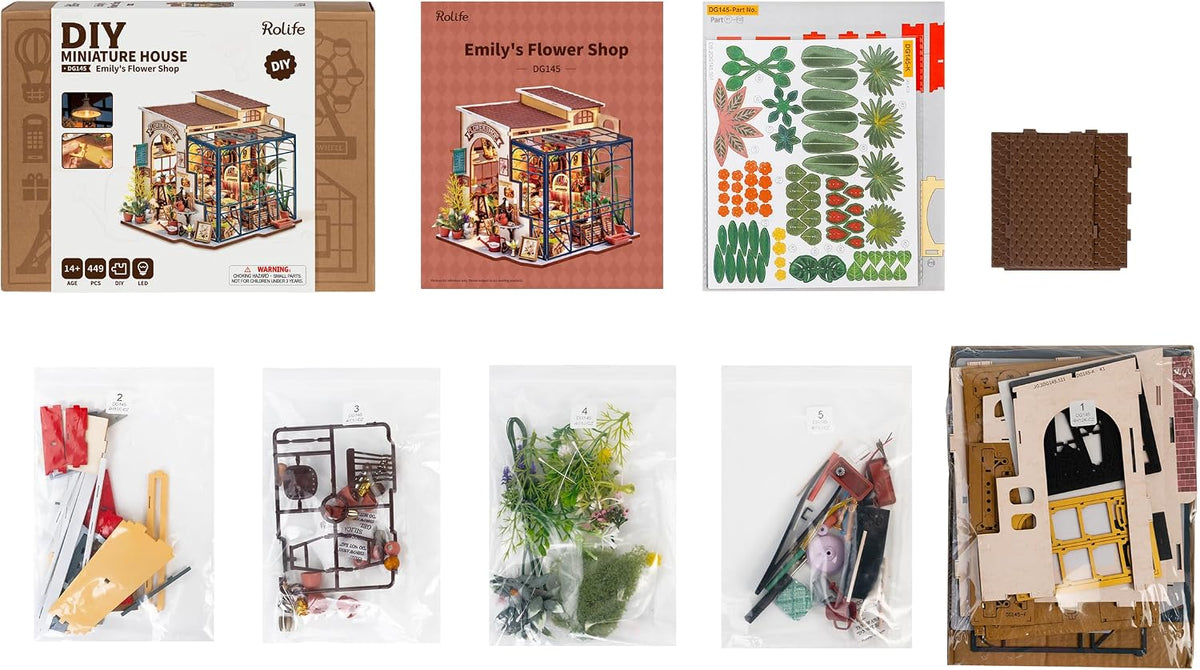 Rolife Emily’s Flower Shop – DIY Miniature House Kit