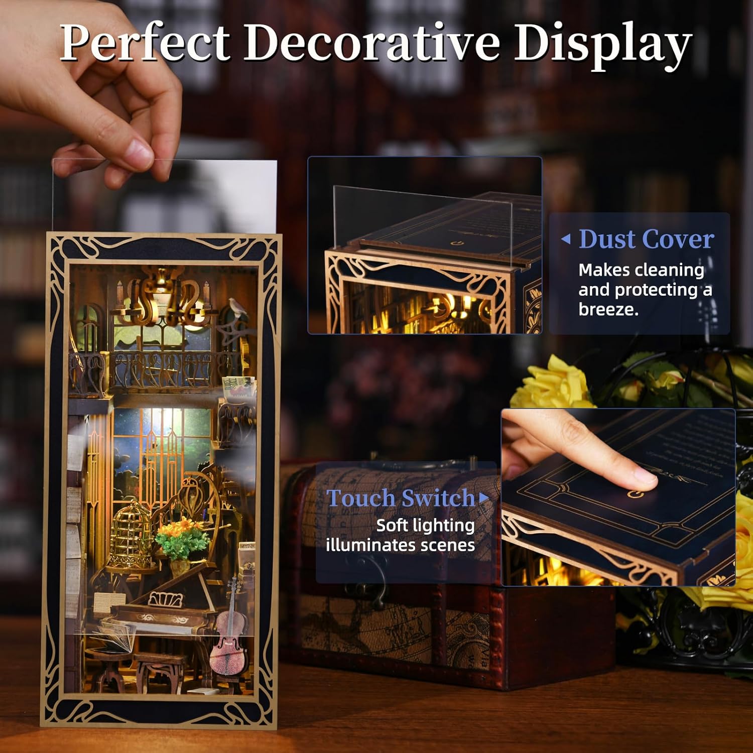 Pianist with Nightingale - DIY Book Nook Kit