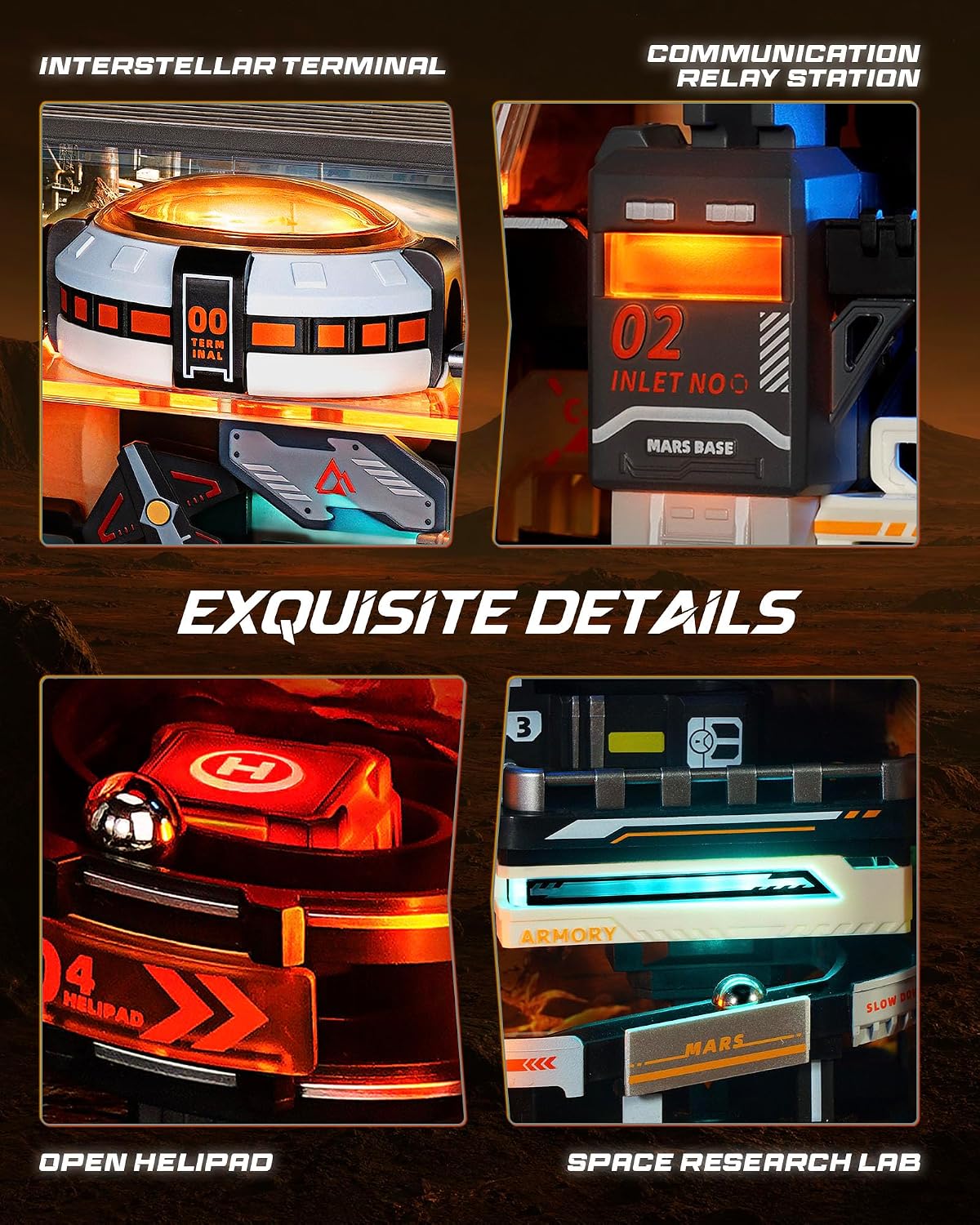 Rokr Mars Outpost Marble Run – DIY Mechanical Model Kit
