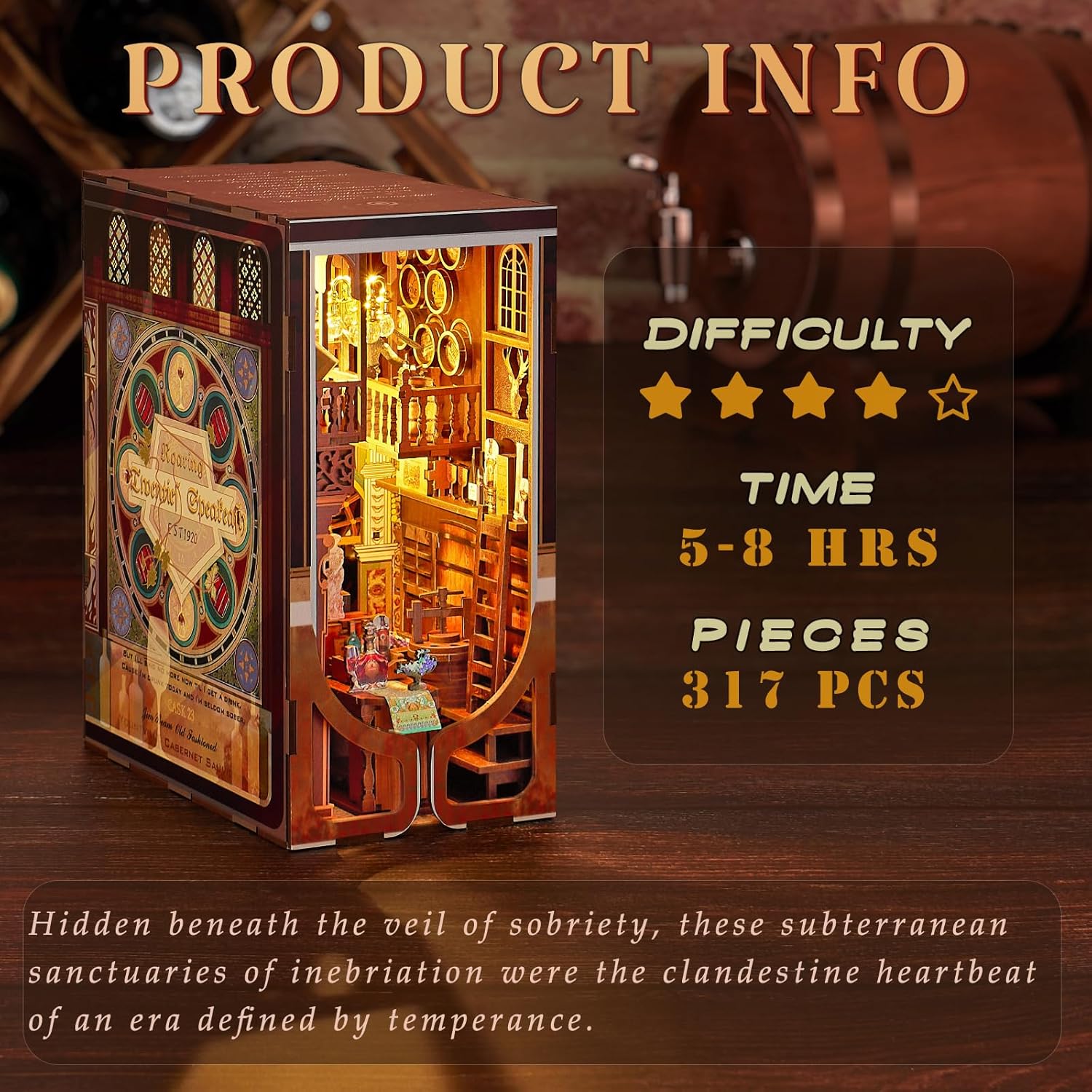 Roaring Twenties Speakeasy - DIY Book Nook Kit