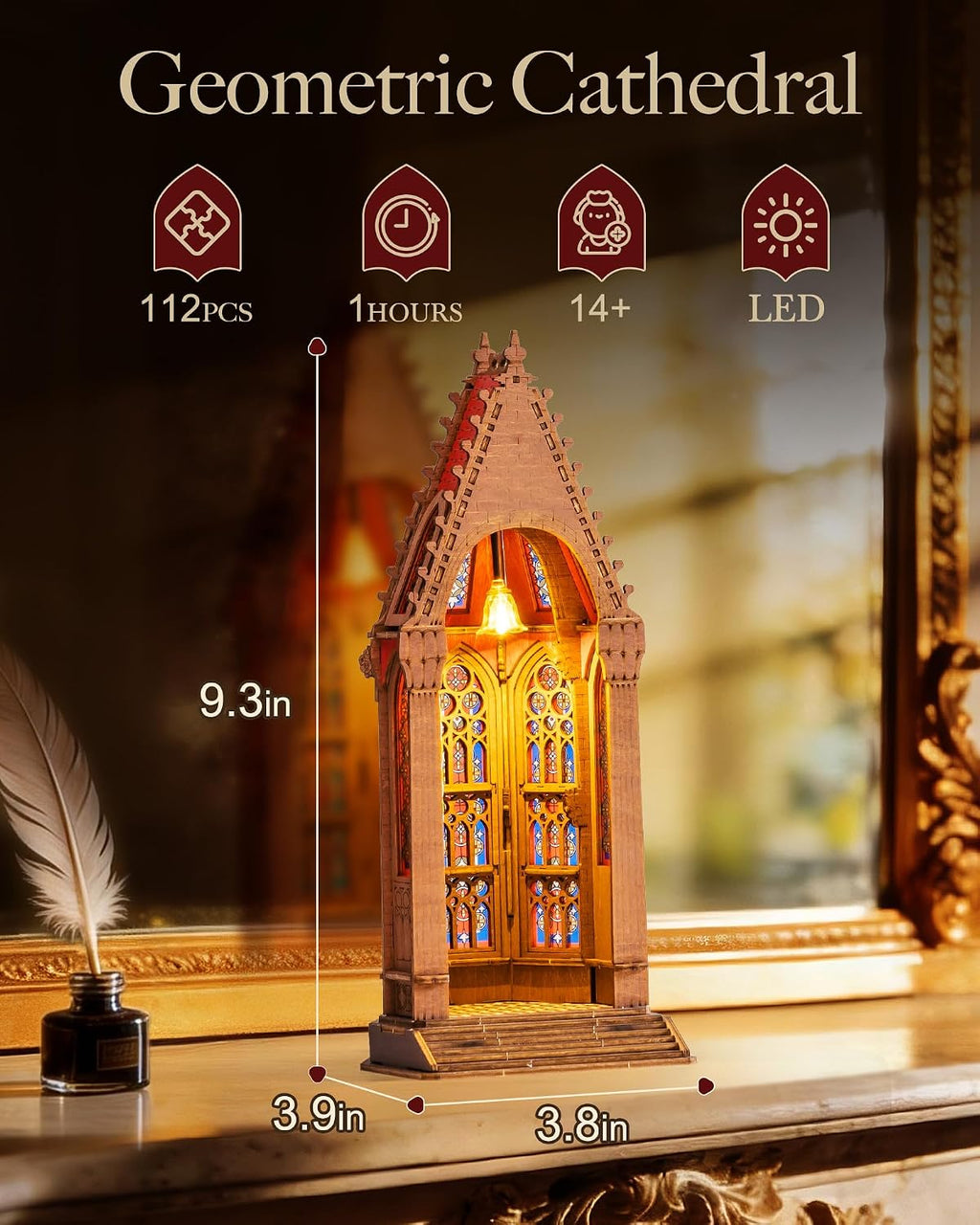 Rolife Geometric Cathedral – 3D Wooden Puzzle Kit