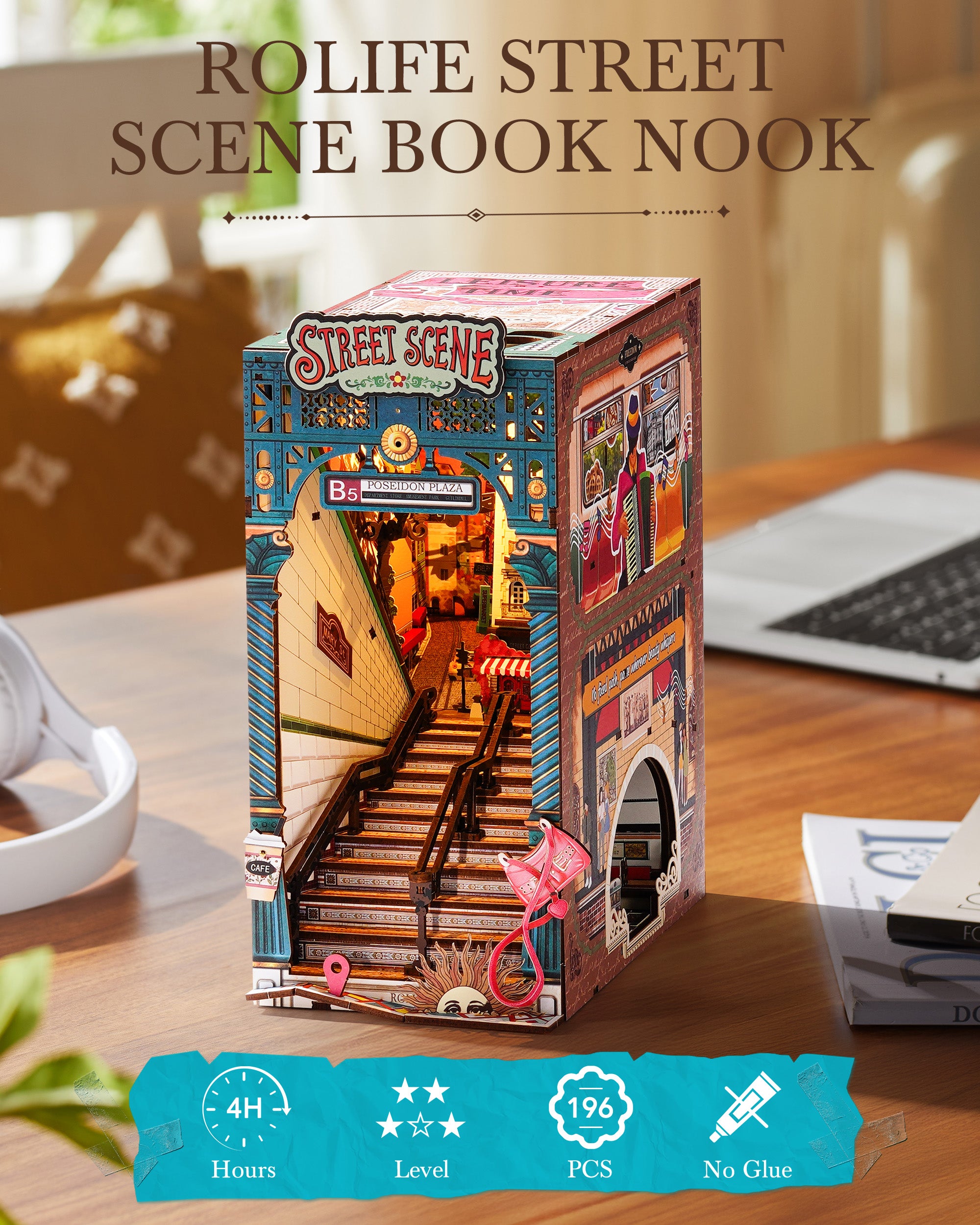Urban Street Subway Book Nook – DIY Model Kit
