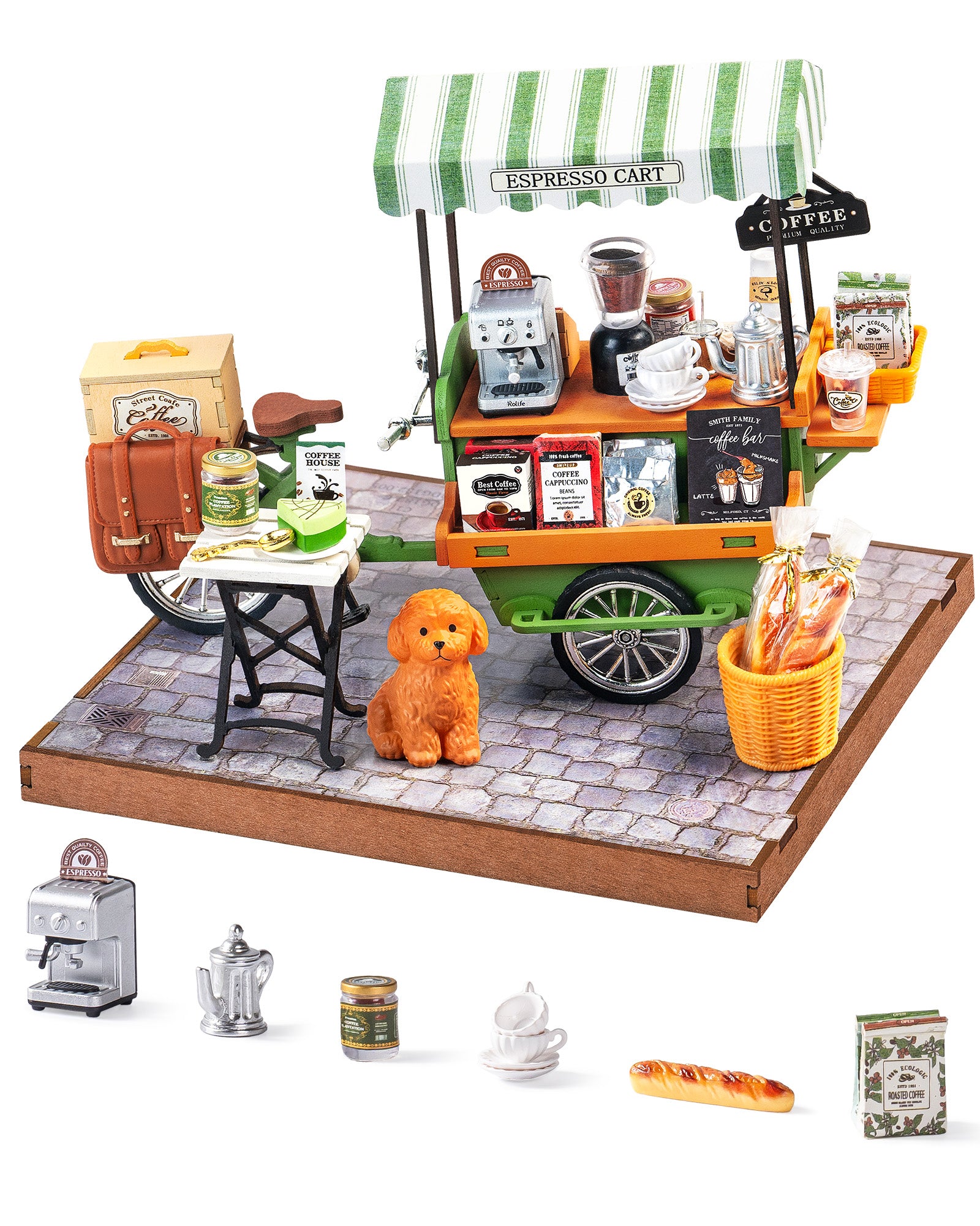 Aromatic Coffee Cart – DIY Miniature House Kit